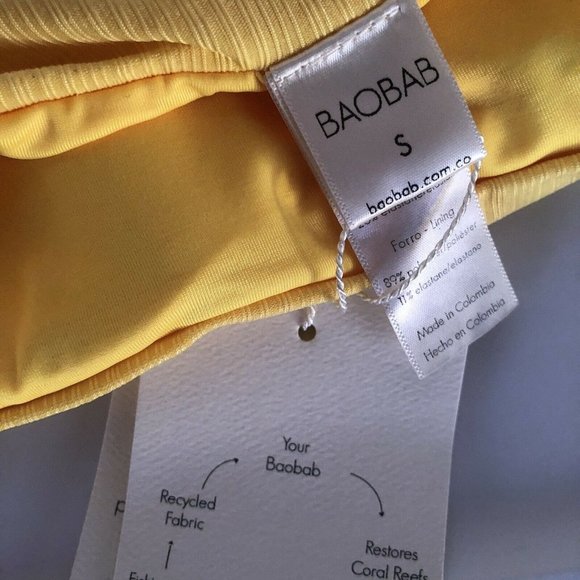 Baobab Galo Top Popcorn Yellow Bikini Swim Resort Revolve  S NWT $85 - Picture 6 of 8